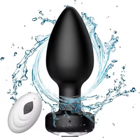 10 modes of anal vibrator made of silicone material, black, ultra-high frequency, USB connection, re