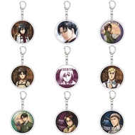 55MM Anime Attack on Titan Keychain Erwin Smith/Rivaille Ackerman/Jean Kirstein  Key Chain Acrylic M