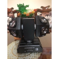 Double-headed moing disco light with laser (12 led eyes, 2lade)