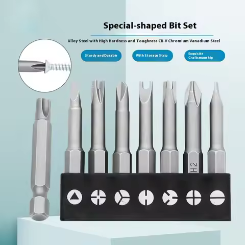 4-13pcs Special-Shaped Screwdriver Set 50mm U-Shaped Y-Type Triangle Inner Cross Three Points Screwd