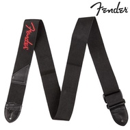 Fender® Strap Black Poly สายสะพายกีตาร์ไฟฟ้า / สายสะพายกีตาร์โปร่ง 2 นิ้ว มีตราโลโก้ Fender ของแท้ 1