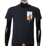 Armani Exchange AX Armani Men's Casual V-Neck Short-Sleeved T-Shirt Collar Label+Tag