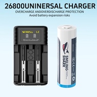 SMILING SHARK Universal Charger Lithium Battery Charger Suitable 18650 26800 21700 26650 32650 Charg
