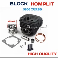 MESIN TURBO 5800 CYLINDER BLOCK BORING MINI CHAINSAW MACHINE 58 CC