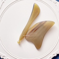 White Buffalo Horn Massager Guasha Facial face lift and eye massager Tool Set-bojin白水牛刮痧板拨筋棒