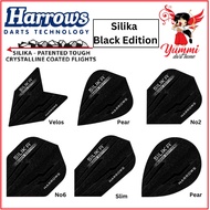 Harrows Dart Flight - Silika Black Edition (Crystalline Coated Flight) 6 Designs