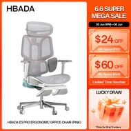(Ready Stock)Hbada E3 Pro Ergonomic Office Chair (Pink)- with 3-Zone Dynamic Lumbar Support, 4D Adju