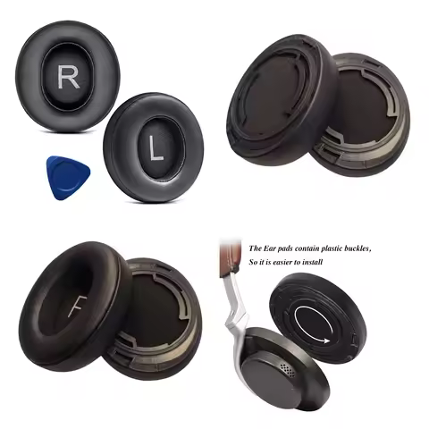 AONIC 50 Earpads, Protein Leather Replacement Ear Pads Cushions for Shure AONIC50 Headphone Earpads 