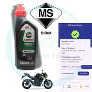 MINYAK ENJIN MOTOR CASTROL POWER 1 ULTIMATE 10W50 FULLY SYNTHETIC 1L ENGINE OIL ER6 NINJA R25 MT15