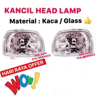 DEPO KANCIL 94-01 HEAD LAMP KACA (GLASS) 👍CRYSTAL CHROME / SMOKE HITAM / LAMPU DAPAN MIRA L2S BIG LA