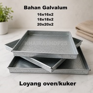 Oven pan Square cookie pan 16x16 18x18 20x20 height 2 cm baking tray