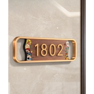 3D Cartoon God of Wealth Wall Decoration HDB Unit Door Sign | Customised Unit Number Signage | Styli