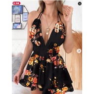 Emma Dress Leaf Motif