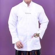 Baju Koko Haibah Premium Pria - Baju Koko Putih Desa Bahan Toyobo Adem