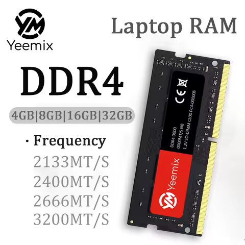 Yeemix DDR4 Notebook RAM 4GB 8GB 16GB 32GB 2133 2400 2666 3200MHz PC4-19200 PC4-21300 PC4-25600 SO-D