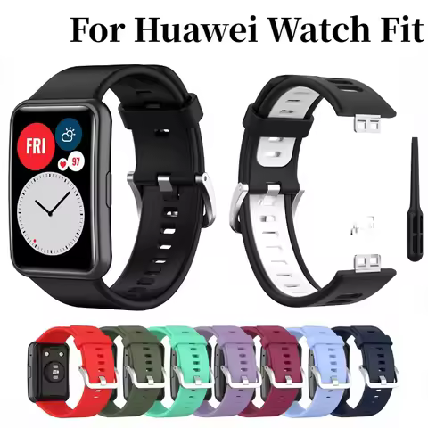 Sports Silicone Strap for Huawei Watch Fit Original Watch Replacement Belt Bracelet Wristband Huawei