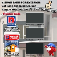 Nippon Paint Weatherbond Exterior collection 5 Liter Trojan Gray 1996D / Iron Pebble 0520 / Flint Black 2009A