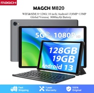 MAGCH 2024 Android 13 Tablet 10 inch 19 RAM +128GB ROM Tablet 4G LTE/SIM+5G WiFi,Tablet for kid learning Online classroom and play games