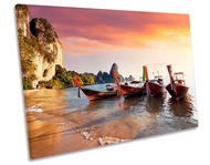 Boats Beach Babyan Thailand CANVAS WALL ART Picture Print Canvas Print 1PCS No Frame Or Wooden Inner