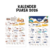 2026 Complete Fasting Calendar A3+ Size Hijri Cupping Calendar Islamic Calendar Sunnah Fasting Poste