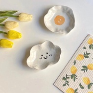 Cute sauceplate tableware small plate mini cute plate ceramic sauce plate ins