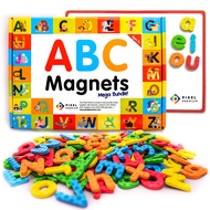 Pixel Premium Magnetic Letters Alphabet Magnets Gift Set - Fridge Magnets for Kids Learning - 142 Fo