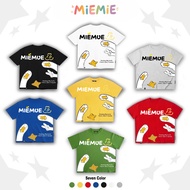 COD (24-hour delivery) MIEMIE DUCK YEP T-shirt From Loose Men Women Round Neck Cotton Material Silk 