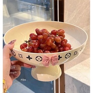High-quality fruit tray - luxuriously designed dining table decoration with plastic bow serving tray