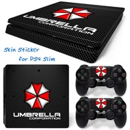wholesale Resident Evil Vinyl For PS4 Slim Sticker For Sony Playstation 4 Slim Console + 2 controlle