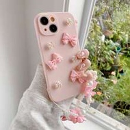 (DIY Bracelet) Bow/Flower Luxury Protective Case With Thickened Dust-Proof Hole Edge, Compatible Wit