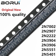 100PCS 2N7002LT1G 2N7002 SOT SOT-23 SMD 702 MMBT2907A 2F 2N2222 1P 2N3904 1AM 2N3906 2A 2N5551 G1 2N
