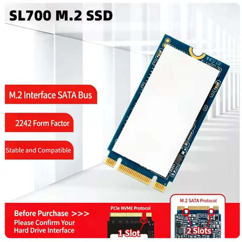 SL700 M.2 2242 SATA SSD 128G 256GB 512GB Solid State Drive For Laptop Mini PC Industrial Compute