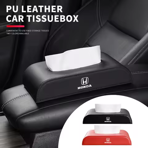 Car Tissue Box Holder Center Console Armrest Napkin Box For Honda Mugen Civic City Odyssey Accord CR