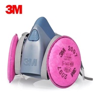 3M 7502+2097 หน้ากากป้องกันฝุ่นละออง ฟูม โลหะ งานเชื่อม บัดกร ตัวกรอง P100 มาตรฐาน ซิลิโคนกันกระแทกหน้ากากกันสารพิษ 3 ชิ้น（ในสต็อก）