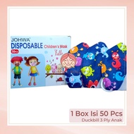 Masker Duckbil / Duckbill 3 Ply Anak 1 Box Isi 50 Pcs