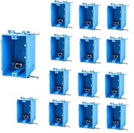 1-Gang PVC Electrical Outlet Box, 18 cu in Blue Switch Box - UL514C & UL263 Listed, Compatible with 