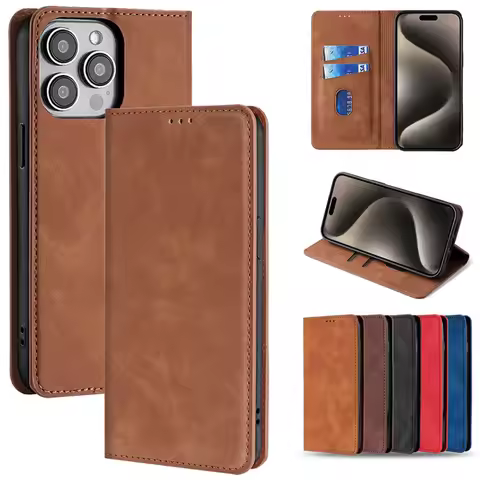 Wallet With Card Slot Flip PU Leather Case For OPPO Find X2 X3 X5 X6 X7 Ultra R11S R15X Dream Mirror