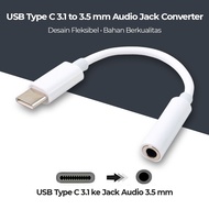 [USEFULL STUFF] - USB Type C 3.1 to 3.5mm Audio Jack Converter 10.5cm - L41 - White