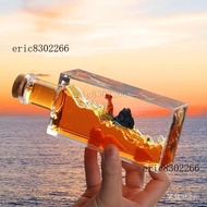 Can Invoicing Free Shipping✨Cruise Fluid Drift Bottle Desktop Decoration Cruise Cartoon Decompressio