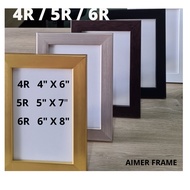 AIMER FRAME DESK SMALL PHOTO FRAME 4R 5R 6R SIZE GOLD / SILVER / WHITE / BLACK / DARK BROWN WOODEN F