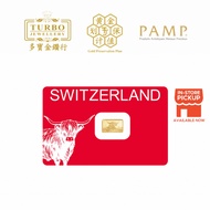TURBO [1GM] PAMP Switzerland Highland Cow Gold Bar 9999Gold