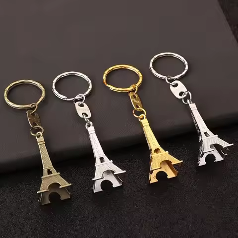 Creative Vintage Eiffel Tower Paris Tower Keychain Bronze Resin Keychain Gift Tower
