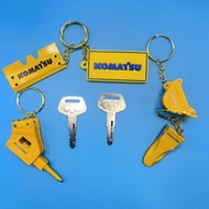 787 Ignition Key With Bucket Key Chain For Komatsu Excavator Heavy Equipment Keychain F0001