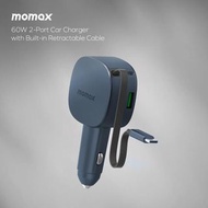 Momax 1-MOVE+ 60W 伸縮充電線雙接口車用充電器 UC19