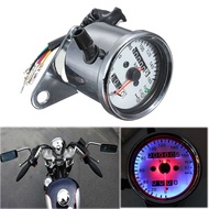 [Limyth]Motorcycle Universal 12V LCD Speedometer Odometer Gauge Dual Purpose with LED Signal Light B