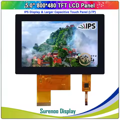 5.0" 800X480 800480 40P/24_Bit IPS RGB TFT LCD Module Display Monitor Screen Resistive IIC I2C GT911