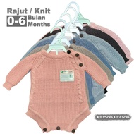 Ummababyshop Baby Knitted Jumper Long Sleeve Baby Girl Overalls 0 6 Months Baby Boy Clothes Newborn Supplies Baby Newborn Gift Sets Cute Long Sleeve Bodysuit One Piece Jumper Romper Peach