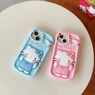 Cute 3D Cartoon Hello Kitty Cat Case Soft Silicone Cover For OPPO A2 A3S A5 A12E A9 A55 A56 A57 A58 