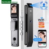 RAYKUBE DF14 Tuya WiFi 3D Face Recognition Digital Door Lock With Two-way Audio WiFi Camera Video Ca