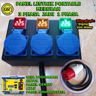3 Phase Electric Generator Panel to 1 Phase Converter Portable Socket